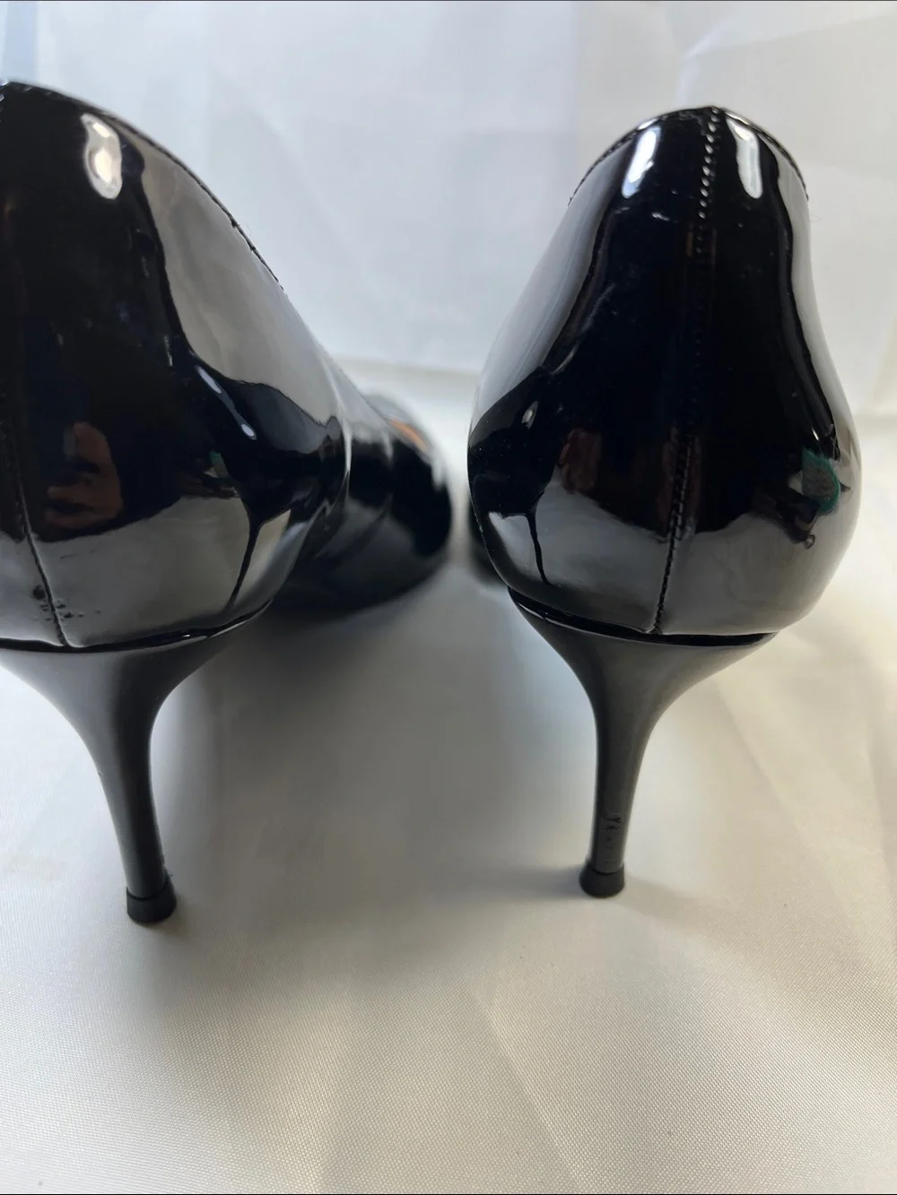 Black Patent Pointed-Toe Stiletto Pumps